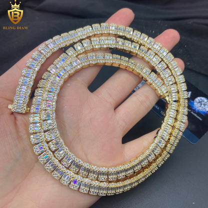 Baguette Cut Moissanite Chain