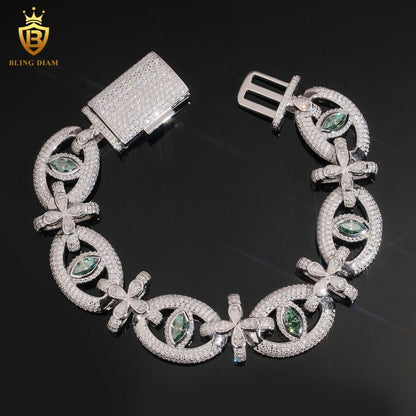 Cross Eyes Moissanite Bracelet