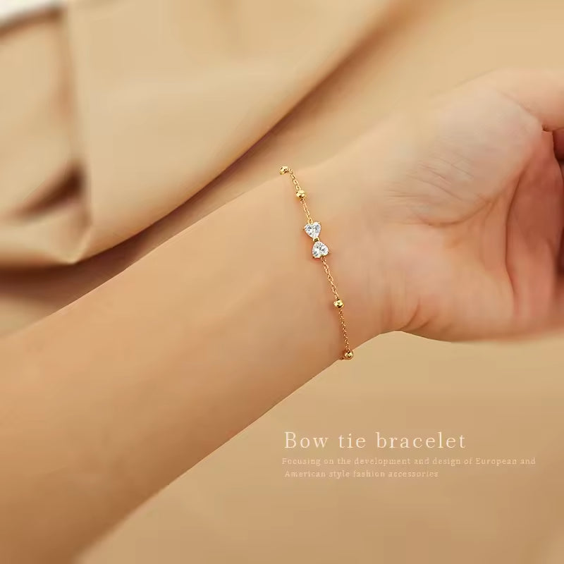 Zircon Bow Bracelet