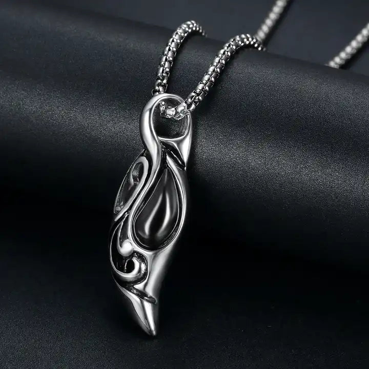 Heart Gemstone Wrapped Necklace