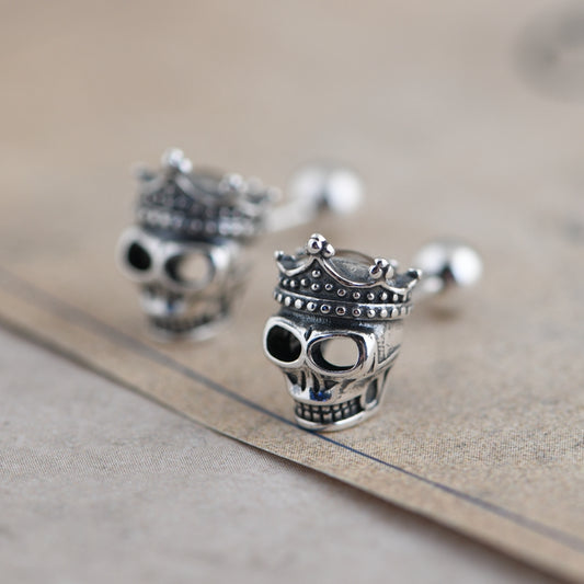 Crown Skull Earrings