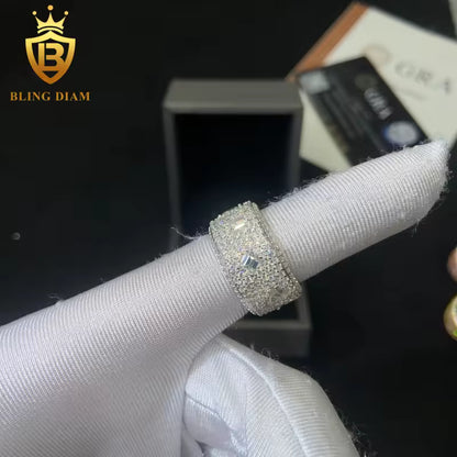 iced-out moissanite ring