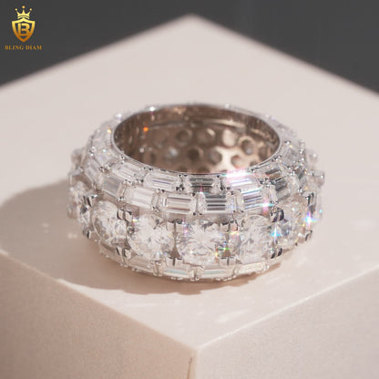 Iced-out hip-hop ring
