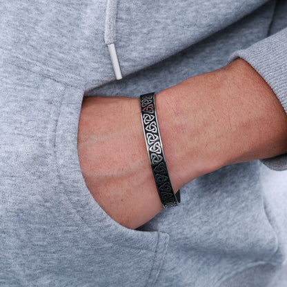 Celtic Knot Viking Cuff Bangle Bracelet