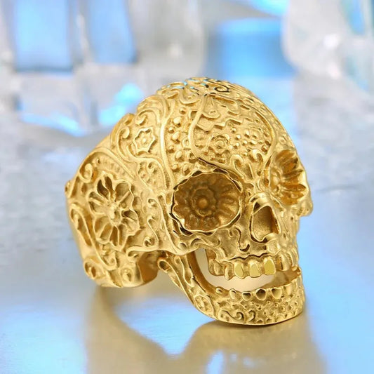 Skeleton Skull Ring