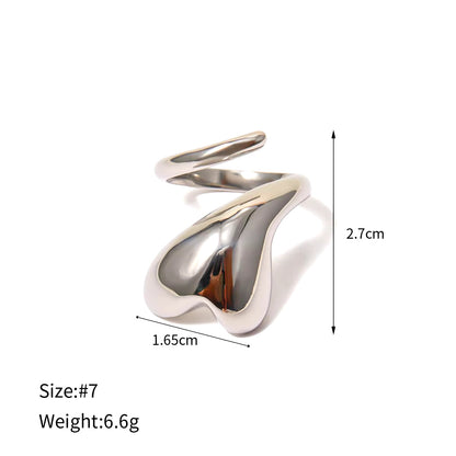 Geometric Heart Ring