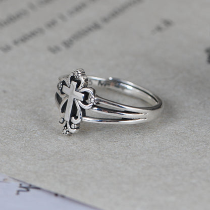 Cross Opening Ring