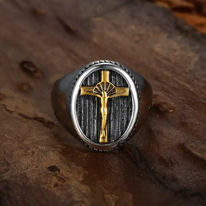 Jesus Christ Crucifix Cross ring