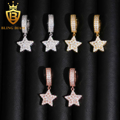 Moissanite Star Stud Earrings