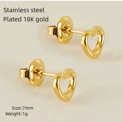 Heart-shaped Stud Earrings