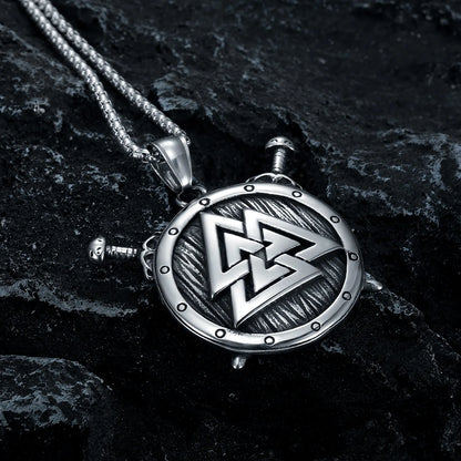 Valknut Shield Pendant