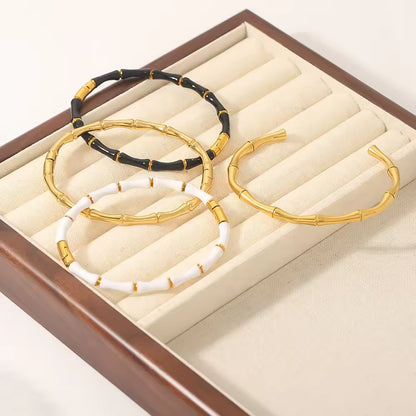 Colorful Bamboo Cuff Bangles Bracelet