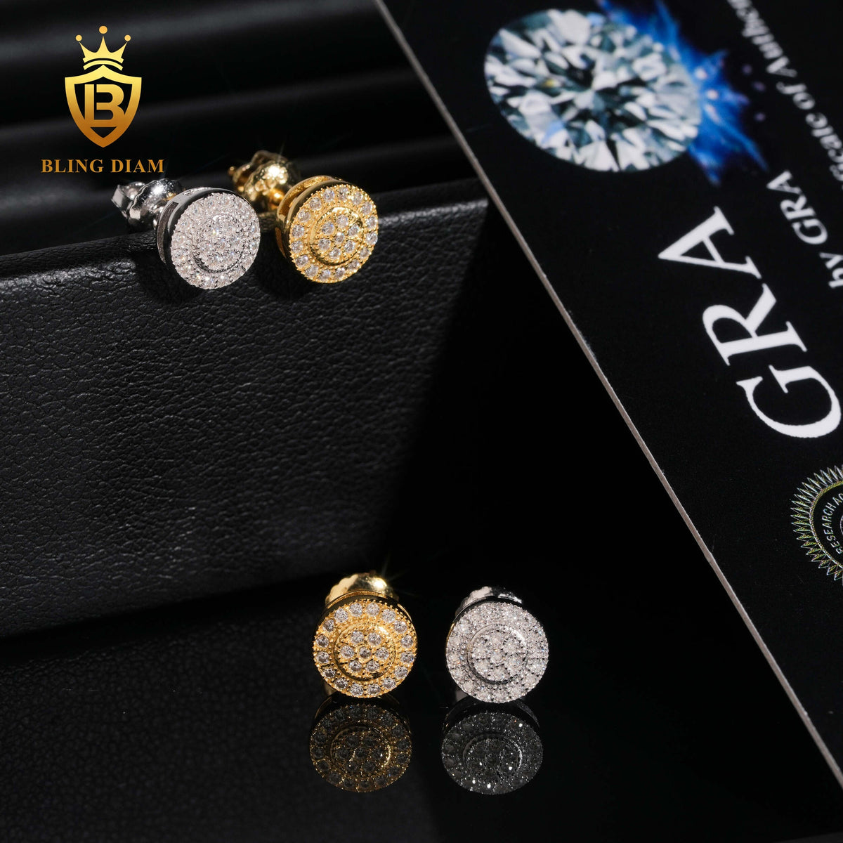 VVS Iced-Out Moissanite Stud Earrings