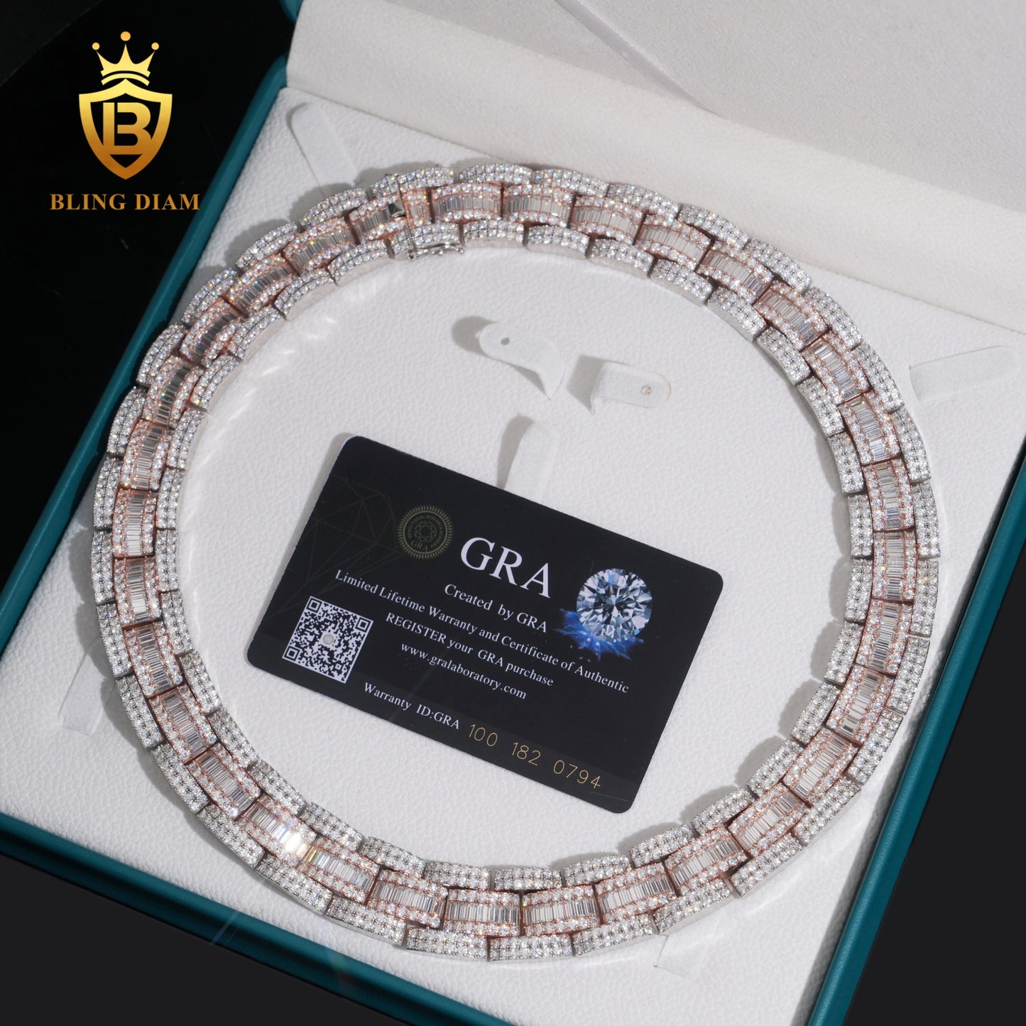 18mm S925 Moissanite Cuban Chain