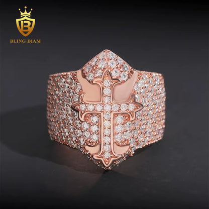 Iced Out Cross Ring