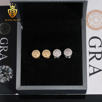 VVS Iced-Out Moissanite Stud Earrings