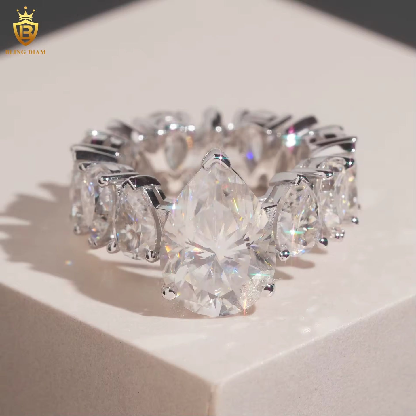 Big-size iced-out ring
