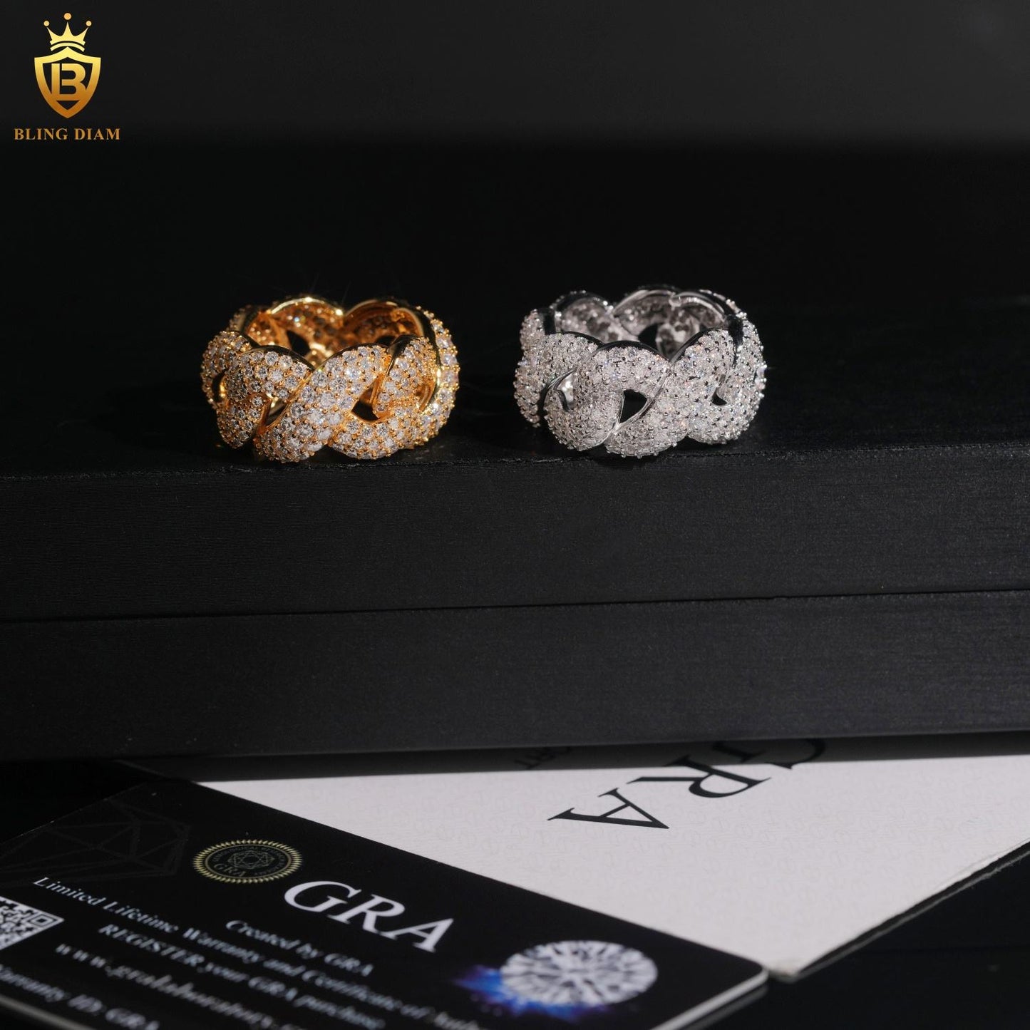 Luxury iced-out ring