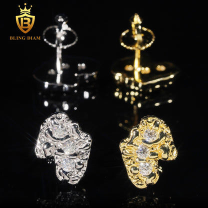 Moissanite Nugget Stud Earrings