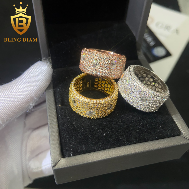 iced-out moissanite ring