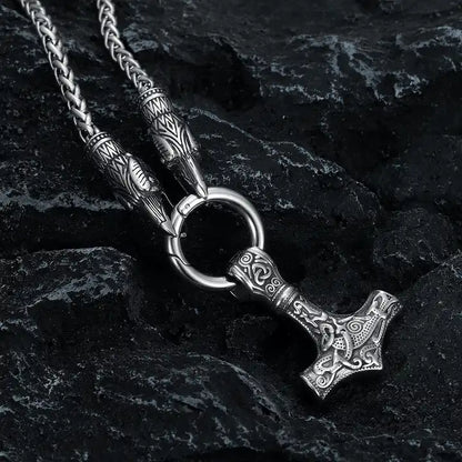 Viking Thor Hammer Mjolnir Necklace