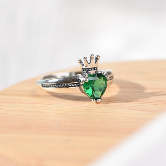 Heart Zircon Crown Ring