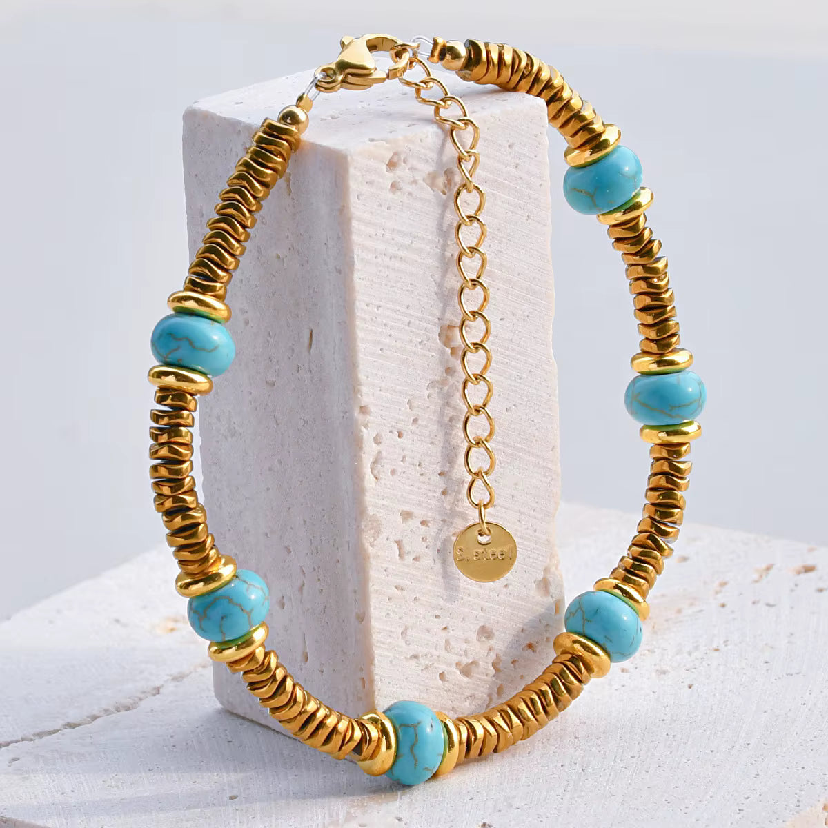 Colorful Natural Stone Spliced Bracelet