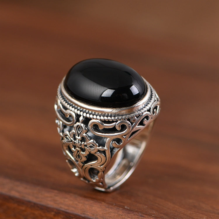 Black Agate Ring