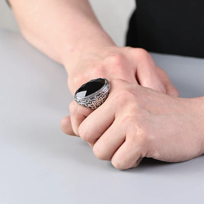 Black Agate Ring