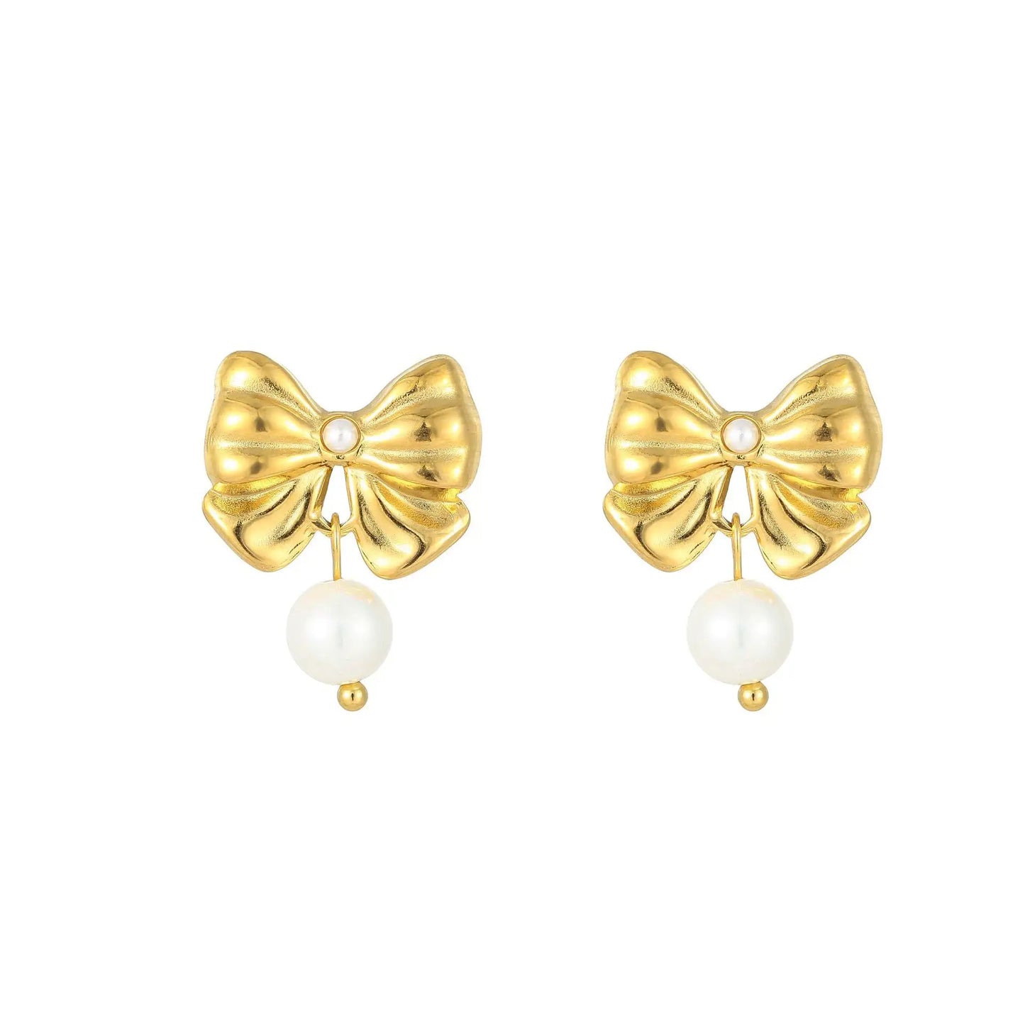 Bow Pearl Earrings