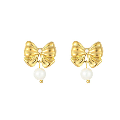 Bow Pearl Earrings