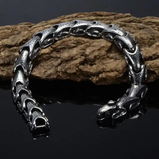 Silver Dragon Bracelet