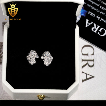 Moissanite Nugget Stud Earrings