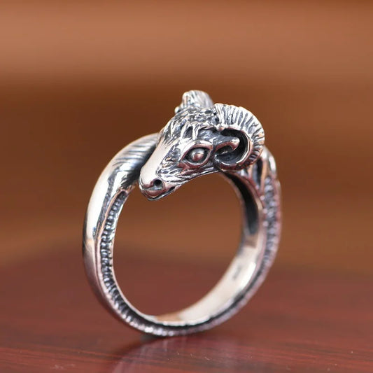 Silver Ram Ring