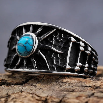 Turquoise Sun Stone Ring