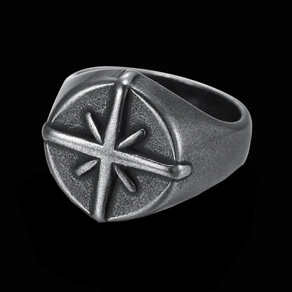 Silver Compass Ring