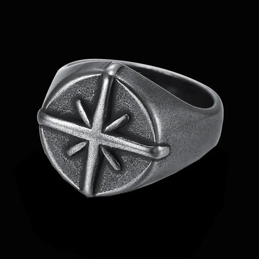 Silver Compass Ring