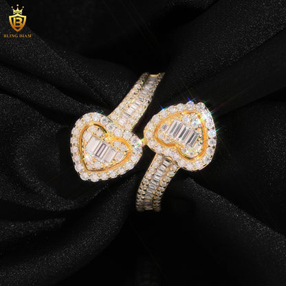heart-design moissanite ring