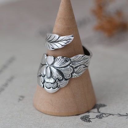 Peony flower Ring