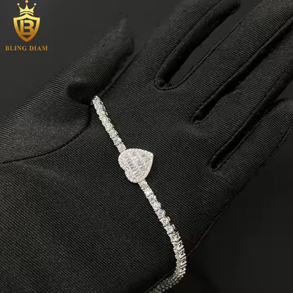 Triple Heart Tennis Necklace