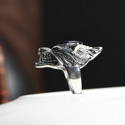 Wolf Head Ring