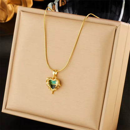 Heart and Butterfly Necklace