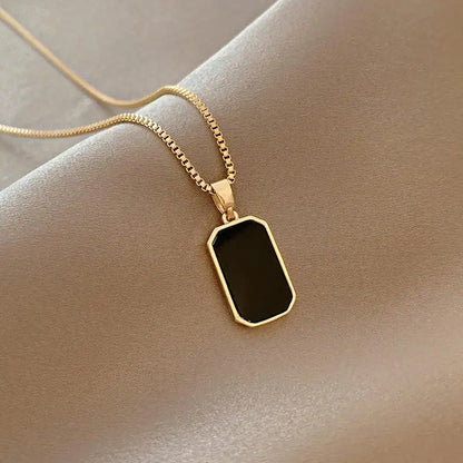 Onyx Pendant Necklace