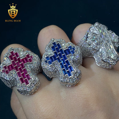 Baguette-cut cross ring