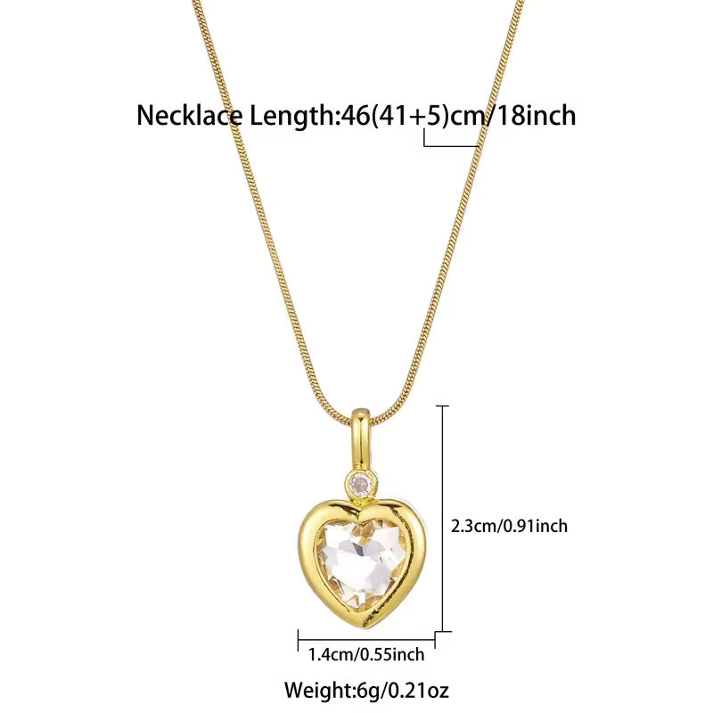 Heart Crystal Necklace
