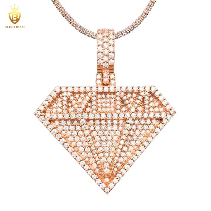 Geometric Moissanite Pendant