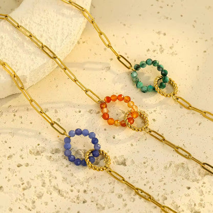 Natural Stone Colored Bracelet