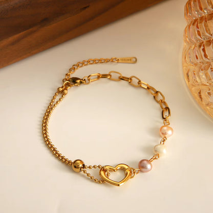 Pearl Love Heart Bracelet