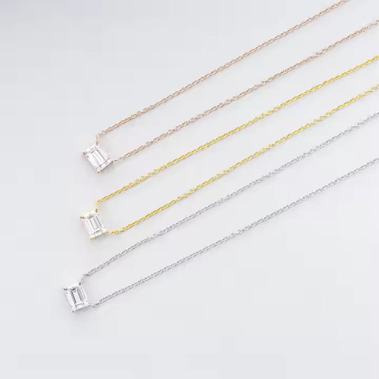 Emerald Moissanite Necklace