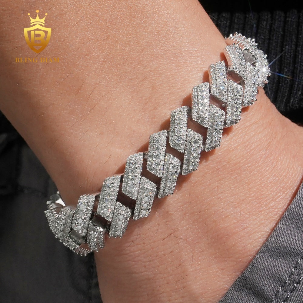Moissanite Cuban Link Bracelet